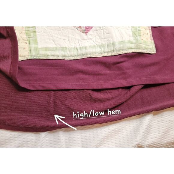 Plus size Quilted Hoodie reworked upcycled Womens size 20 repurposed Burgandy - Picture 3 of 7